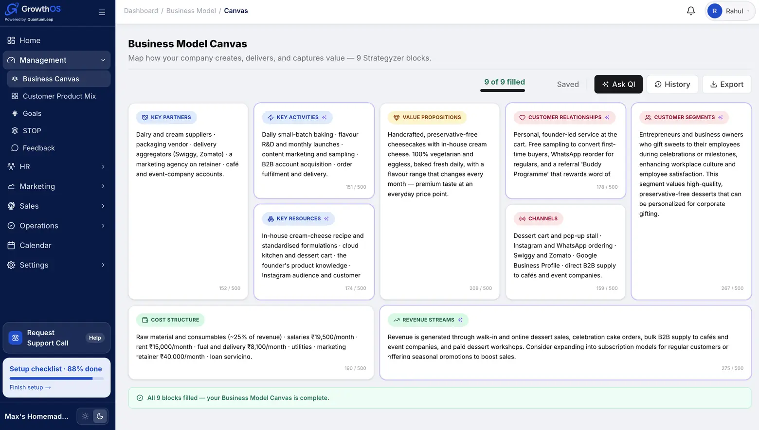 GrowthOS Management — business model canvas